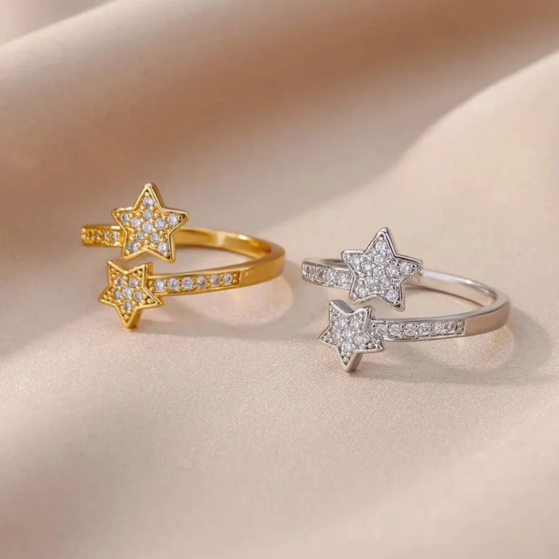 Bague Double Étoile