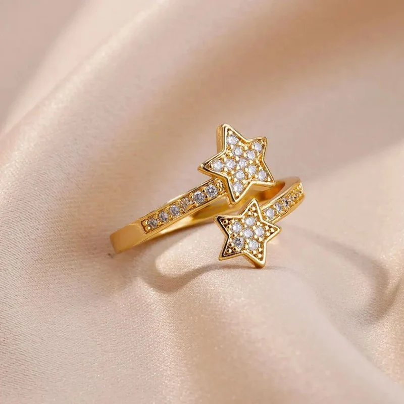 Bague Double Étoile
