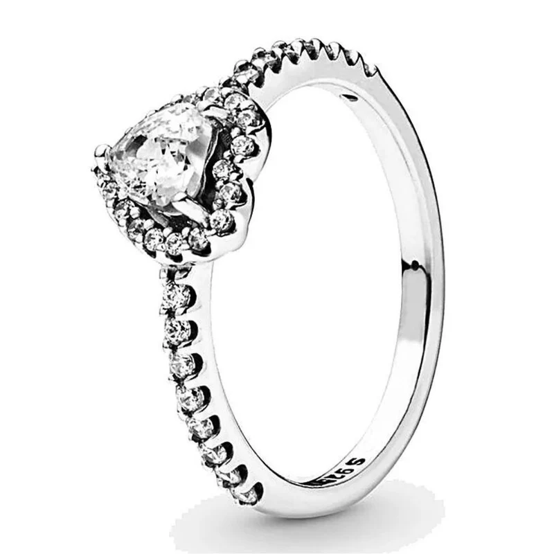 Bague Cœur Or Blanc Diamants