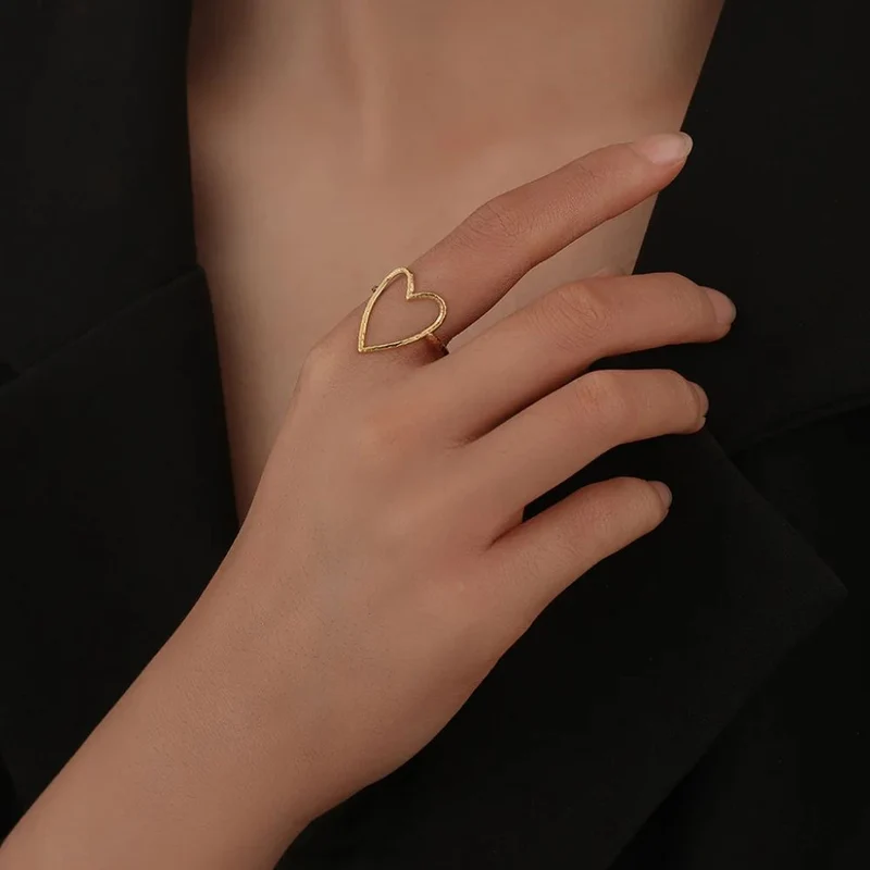Bague Coeur Ajustable