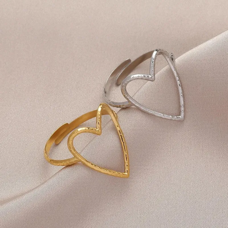 Bague Coeur Ajustable