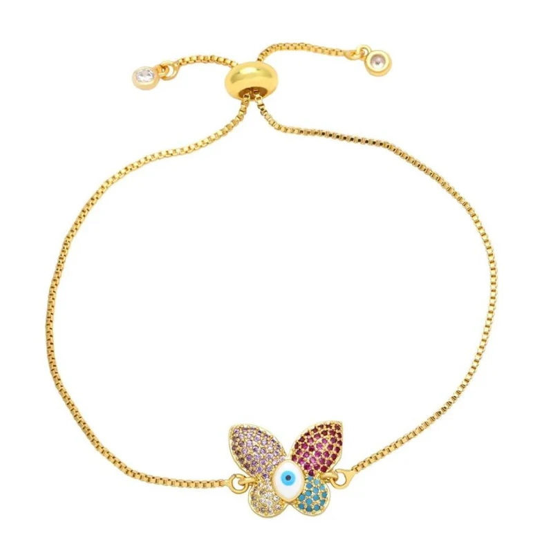 Bracelet Papillon Œil Bleu