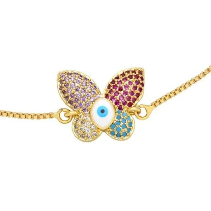 Bracelet Papillon Œil Bleu