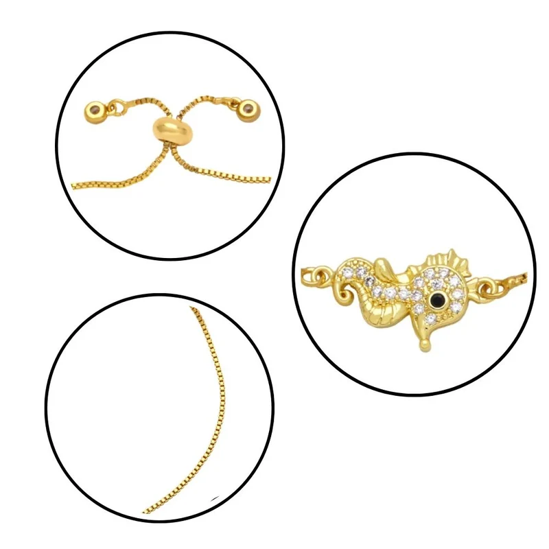 Bracelet Hippocampe Or