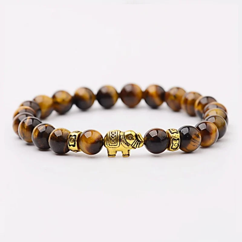 Bracelet Éléphant Pierres
