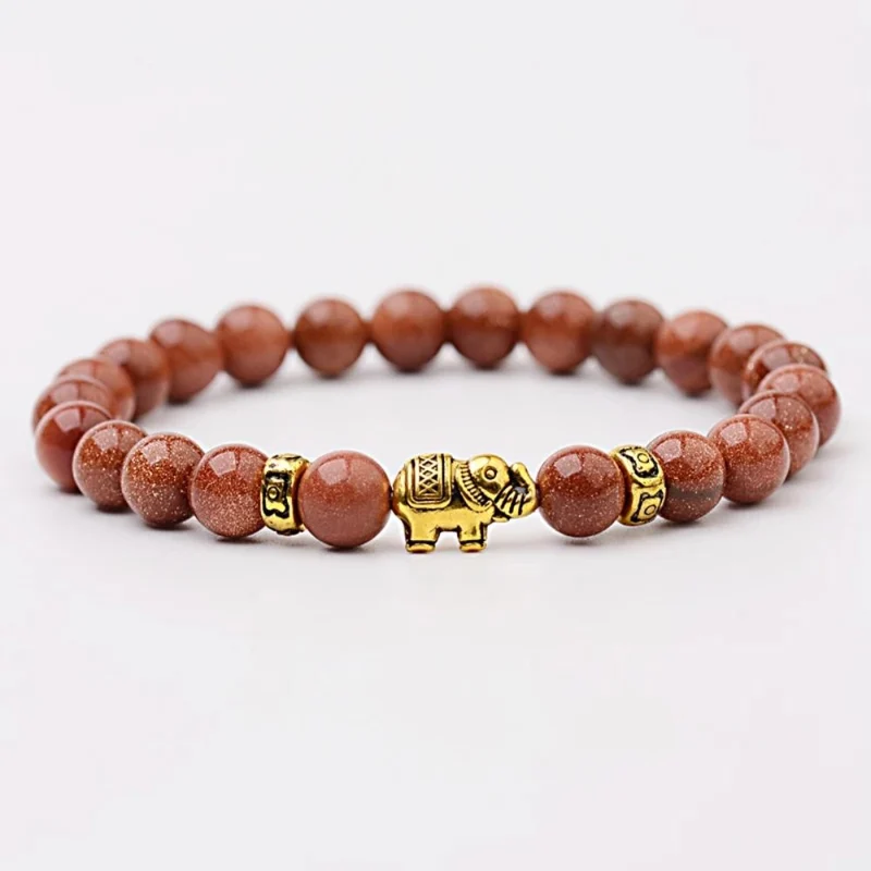 Bracelet Éléphant Pierres