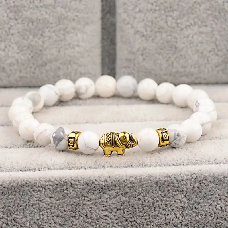 Bracelet Éléphant Pierres