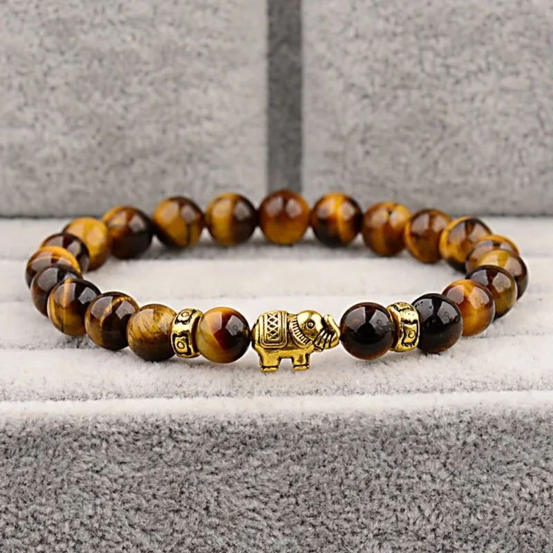 Bracelet Éléphant Pierres