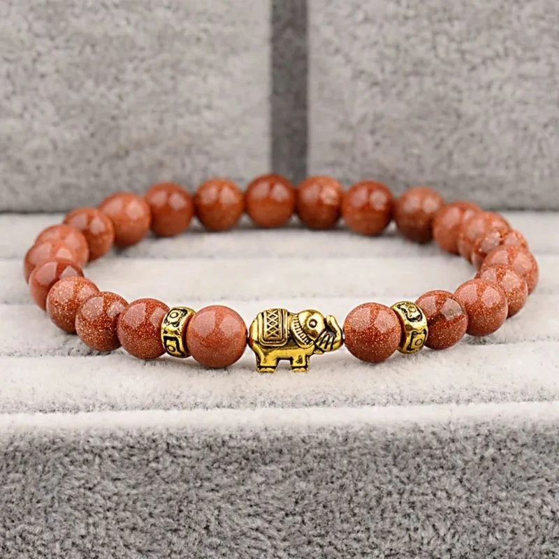 Bracelet Éléphant Pierres