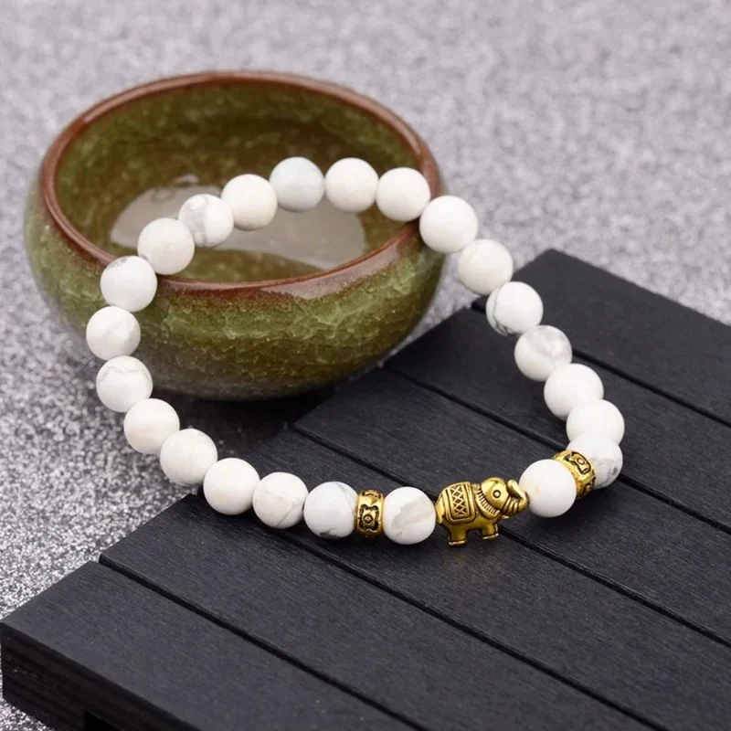 Bracelet Éléphant Pierres