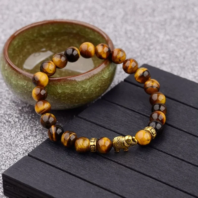 Bracelet Éléphant Pierres