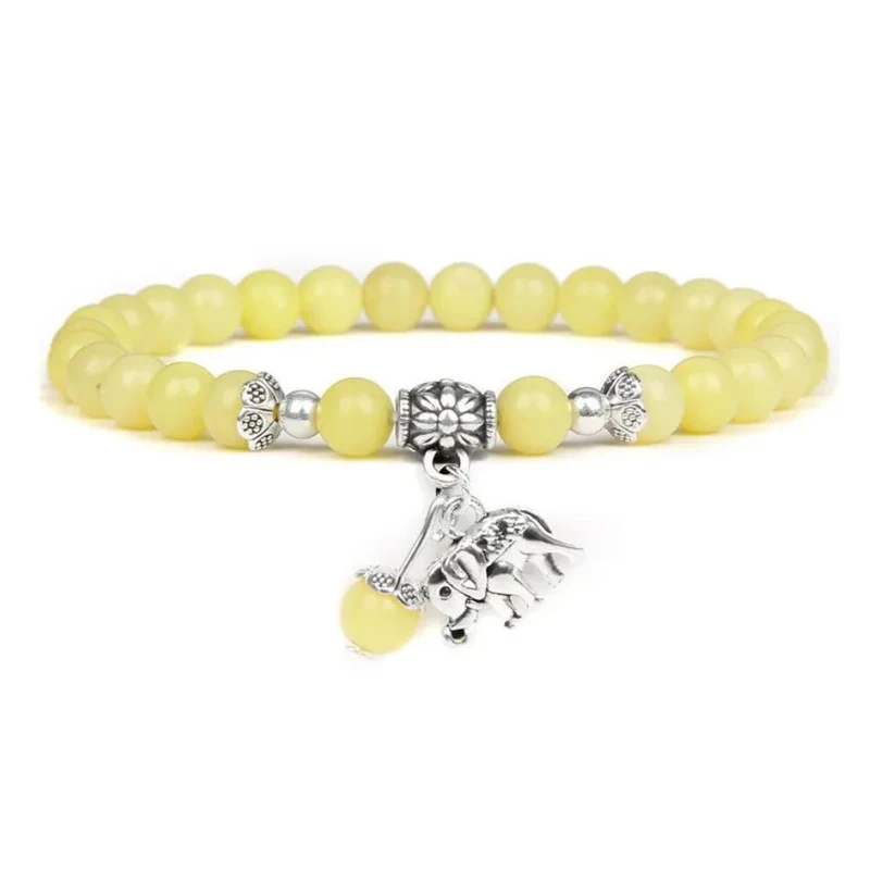 Bracelet Éléphant Perles Fines
