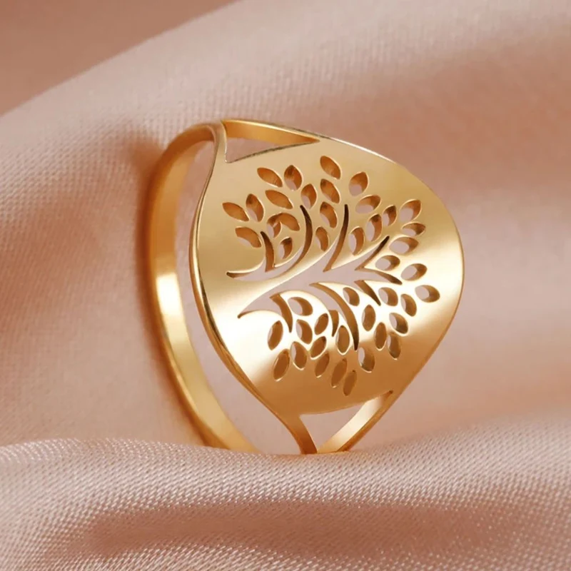 Bague Arbre de Vie Acier Inoxydable