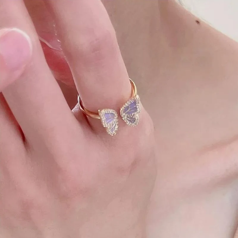 Bague Papillon Violet