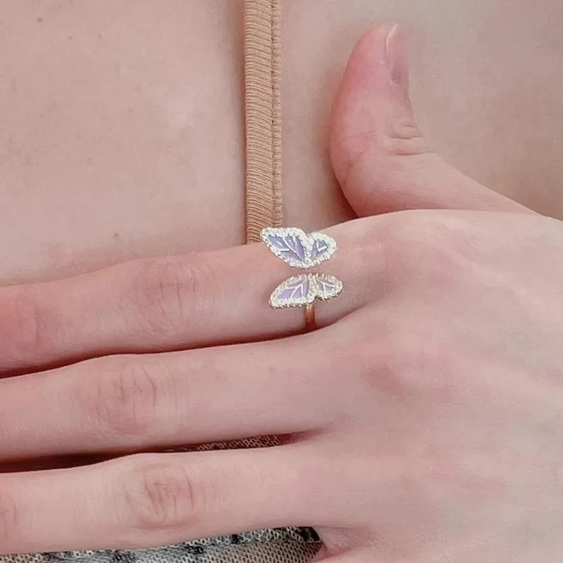 Bague Papillon Violet