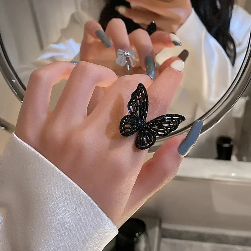 Bague Papillon Noir