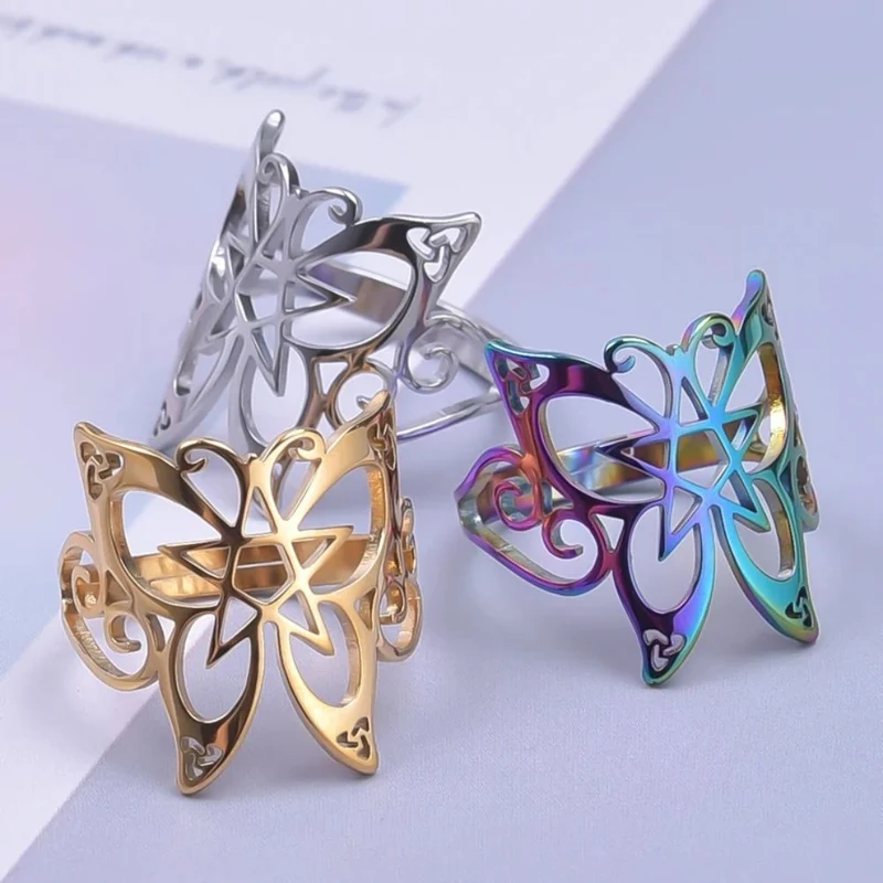 Bague Papillon Acier