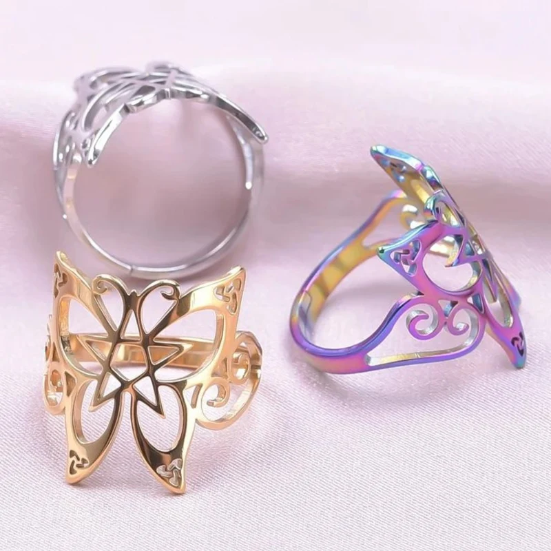 Bague Papillon Acier