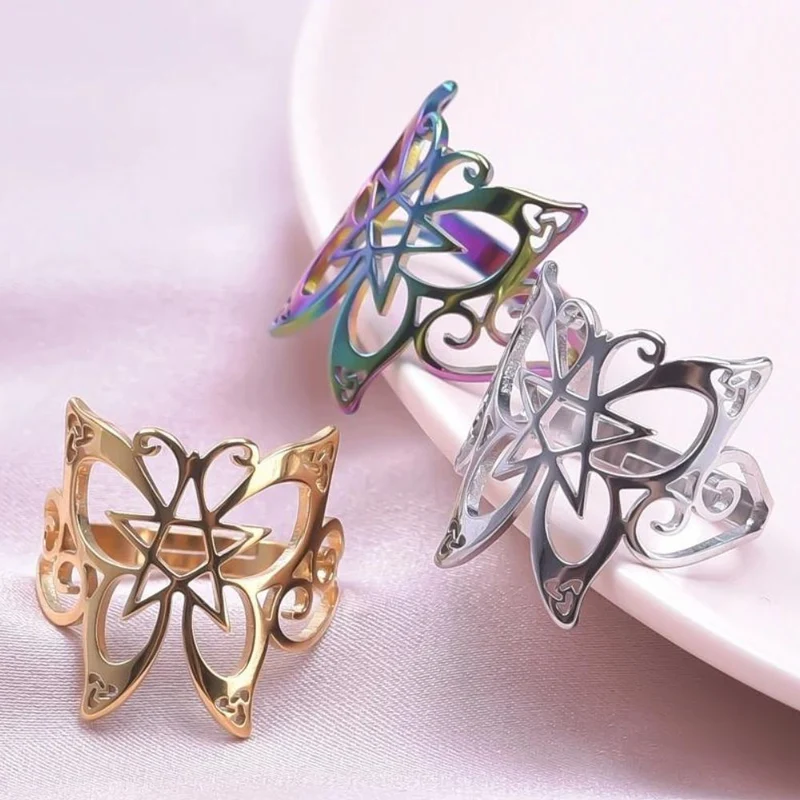 Bague Papillon Acier