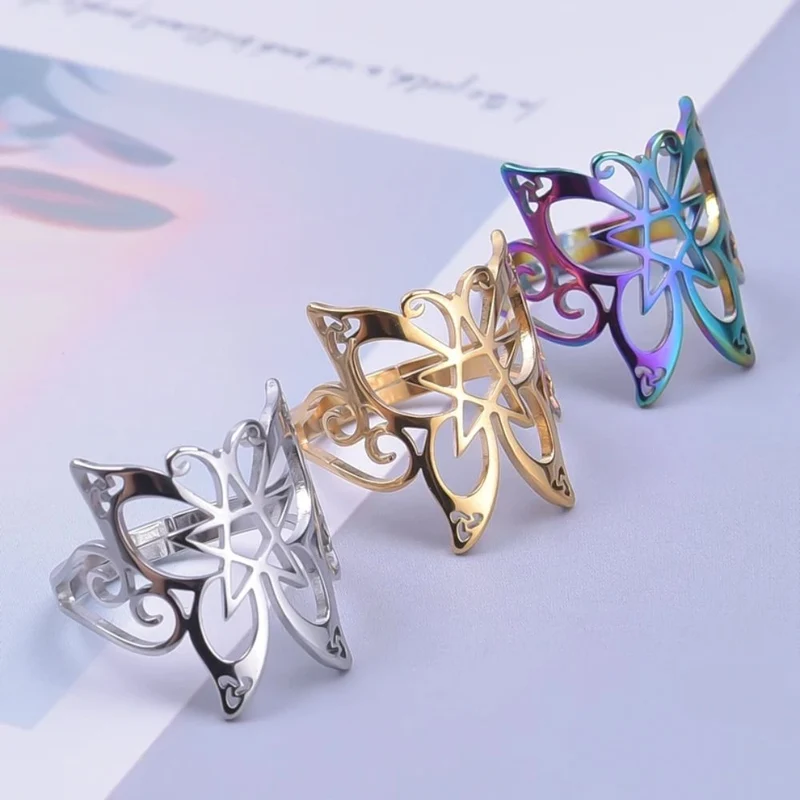 Bague Papillon Acier