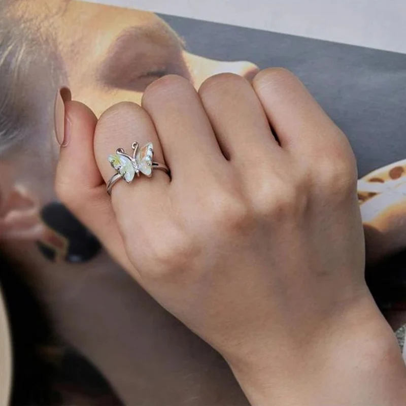 Bague avec Pierre Papillon