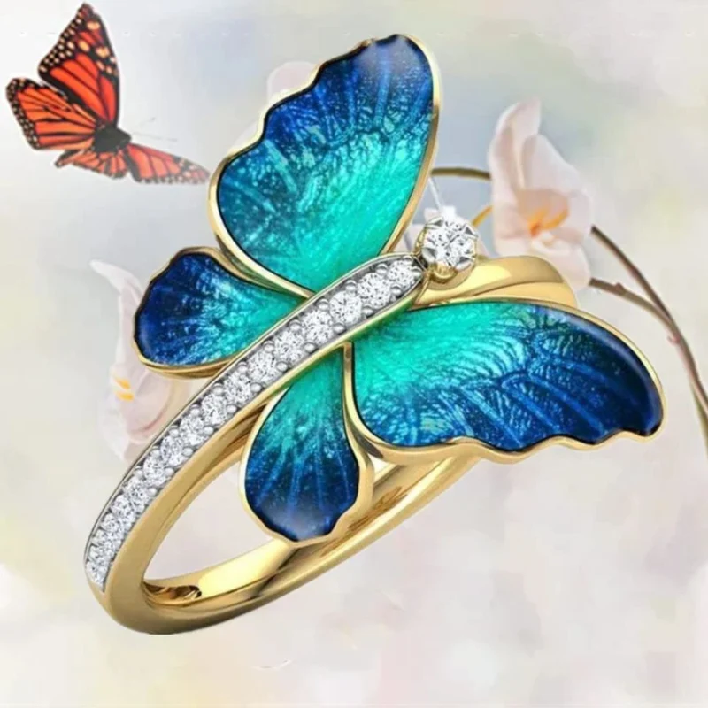 Bague Papillon Fiançailles