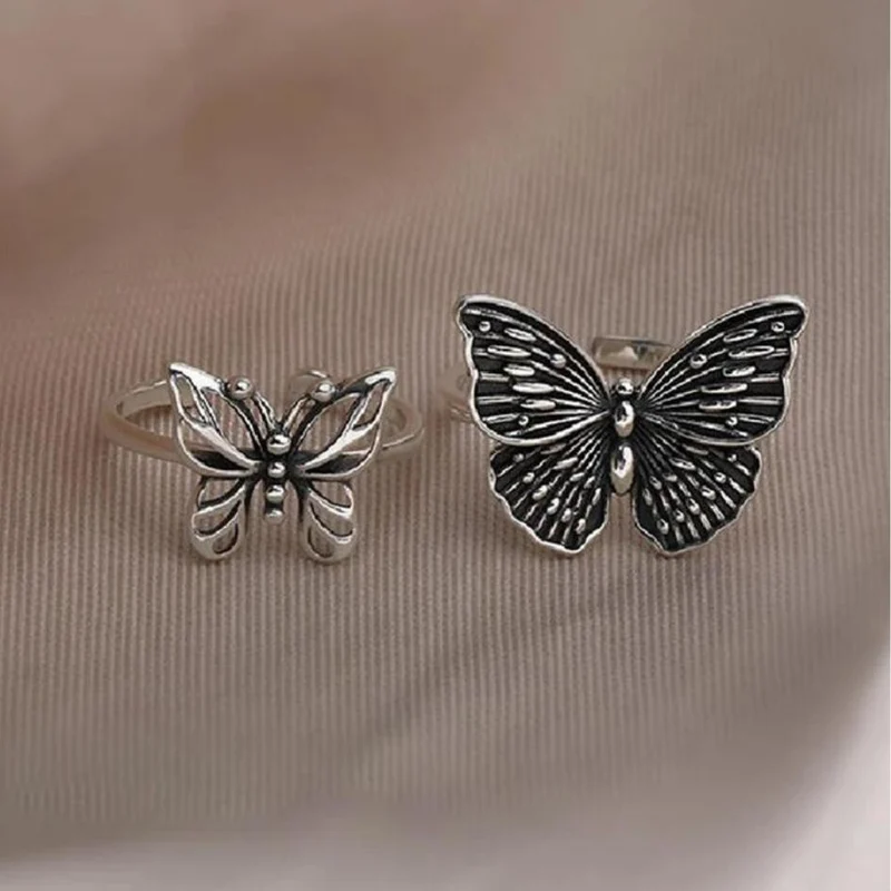 Bague Papillon Acier Inoxydable