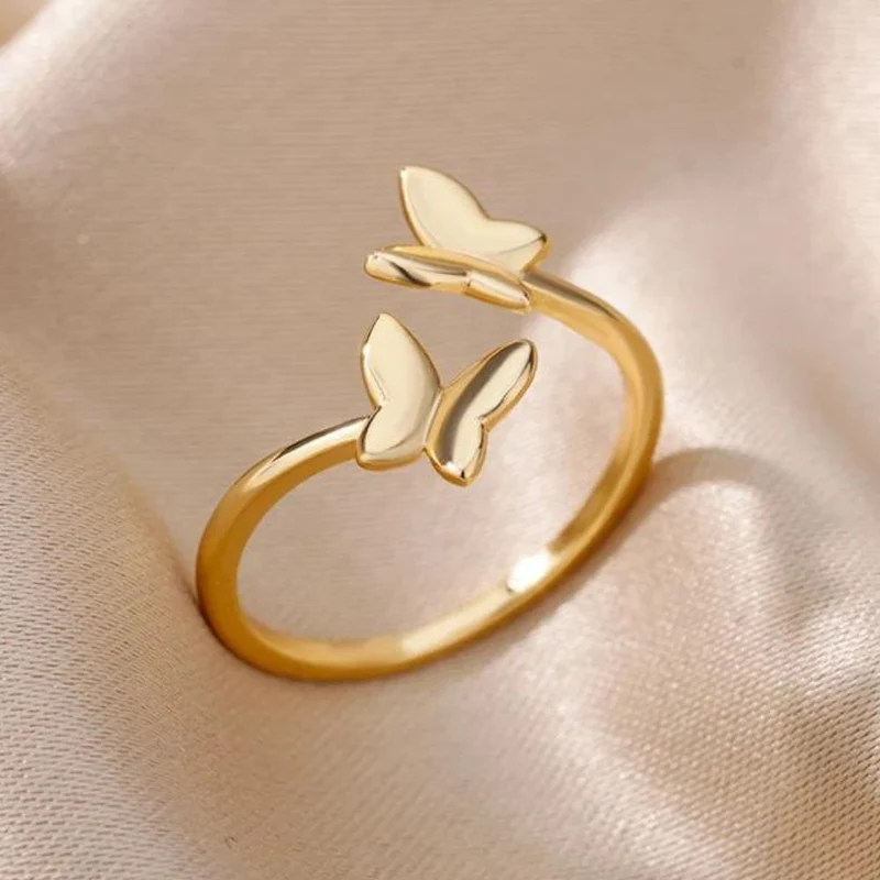 Bague à Deux Papillon