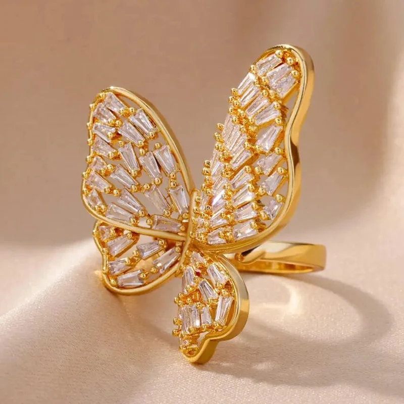Bague Papillon Or Jaune