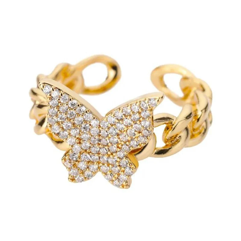 Bague Papillon Chaine