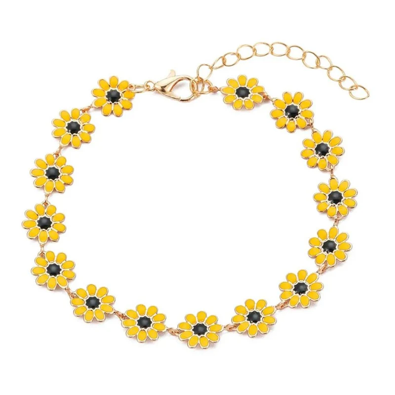 Bracelet Fleurs Jaunes