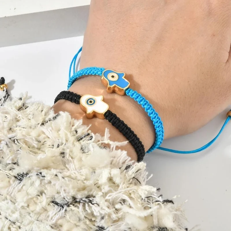 Bracelet Main de Fatma en Tissu