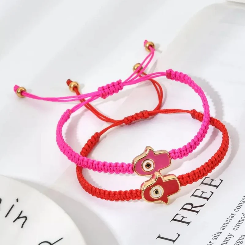 Bracelet Main de Fatma en Tissu