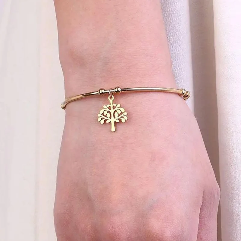 Bracelet Jonc avec Arbre de Vie