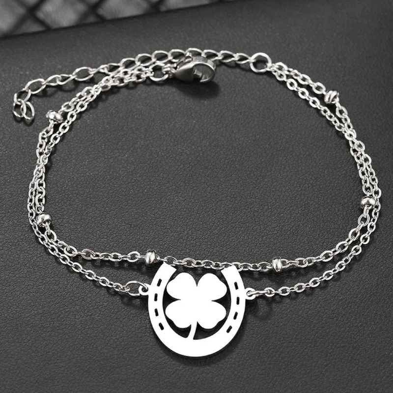 Bracelet Fer à Cheval Feuille