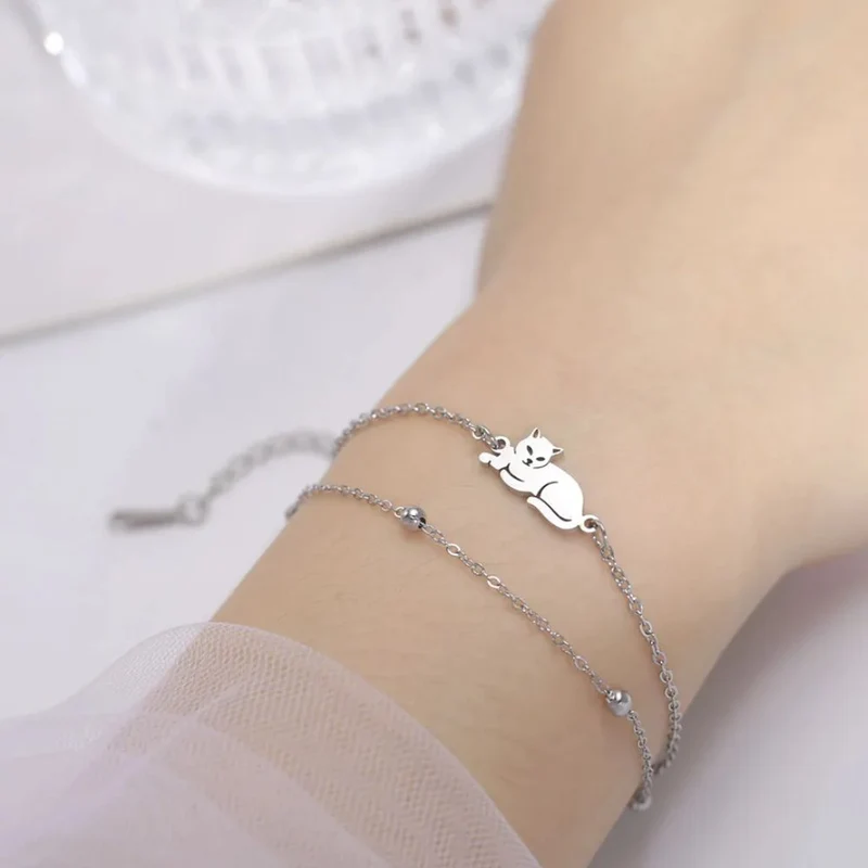 Bracelet Chat Allongé