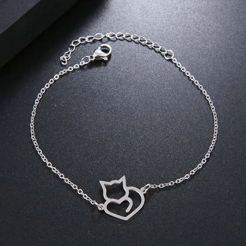 Bracelet Chat Coeur