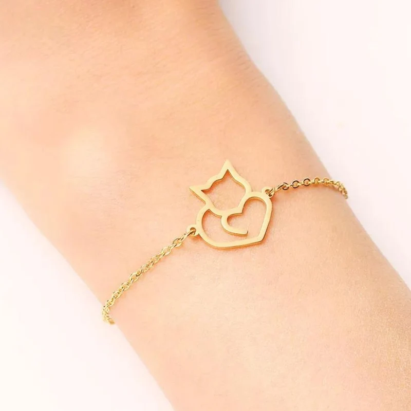 Bracelet Chat Coeur