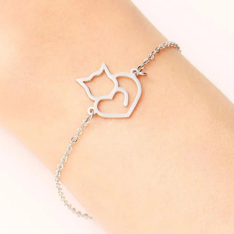 Bracelet Chat Coeur