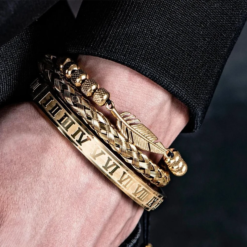 Bracelet Plume Perle Homme