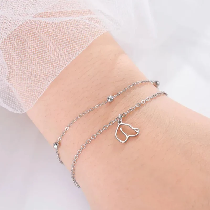 Petit Bracelet Tête de Chien