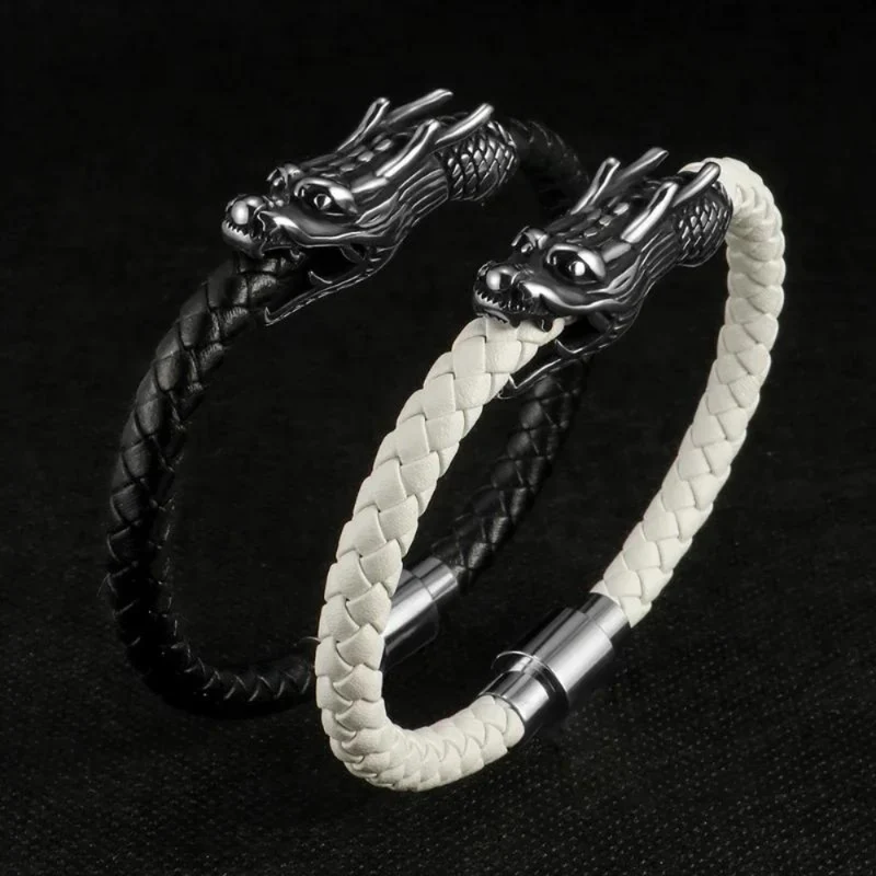 Bracelet Dragon Cuir