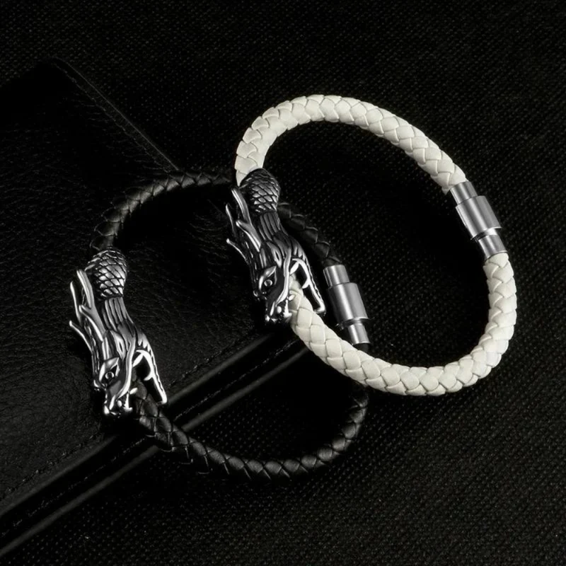 Bracelet Dragon Cuir