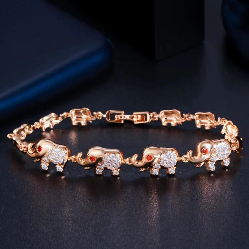 Bracelet Éléphant Rose