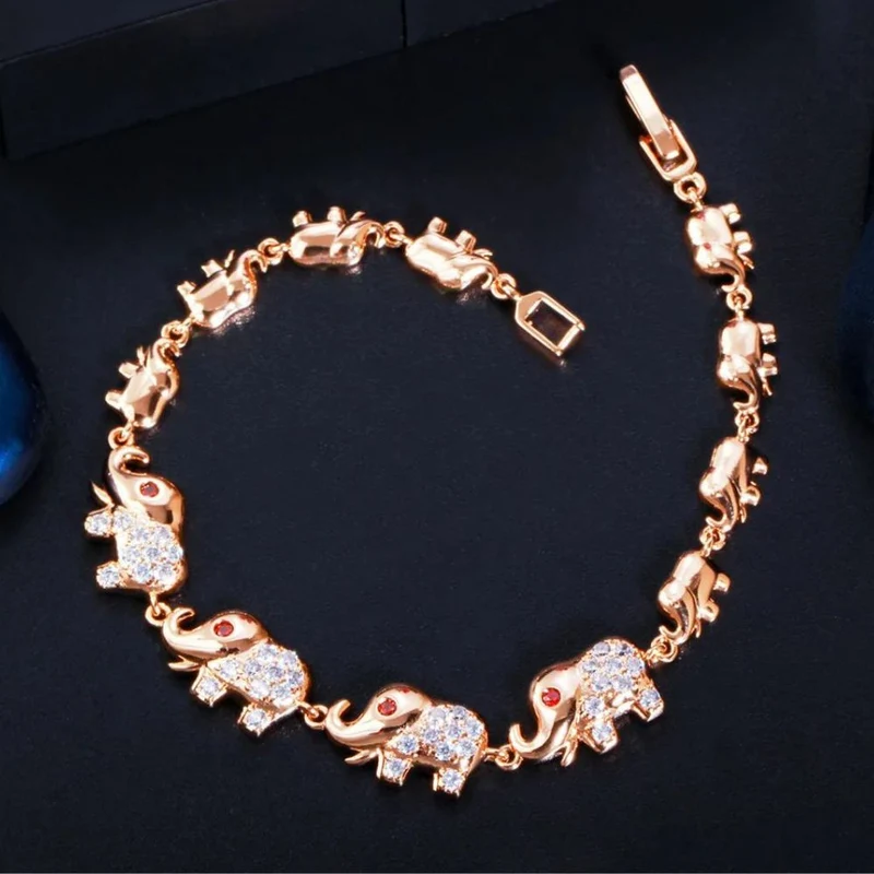 Bracelet Éléphant Rose