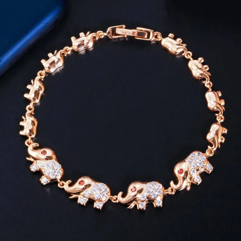 Bracelet Éléphant Rose
