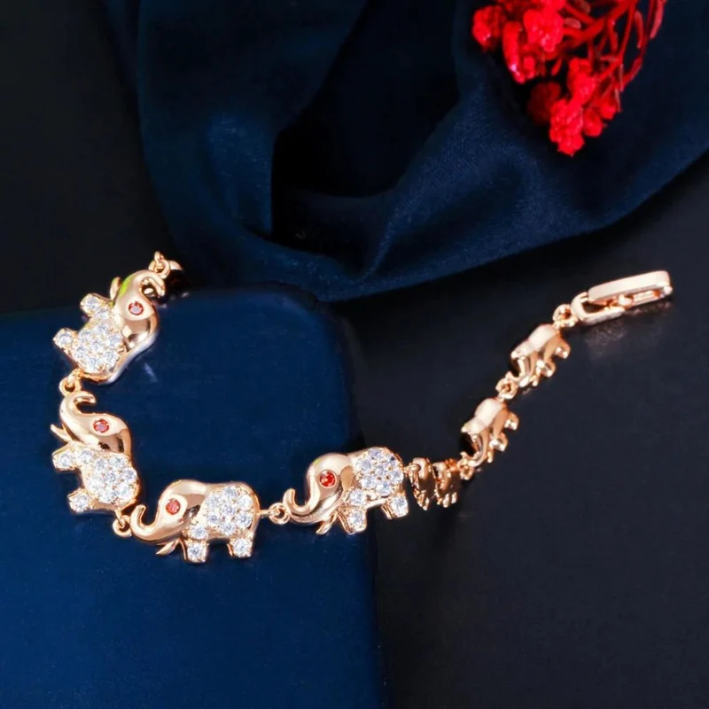 Bracelet Éléphant Rose