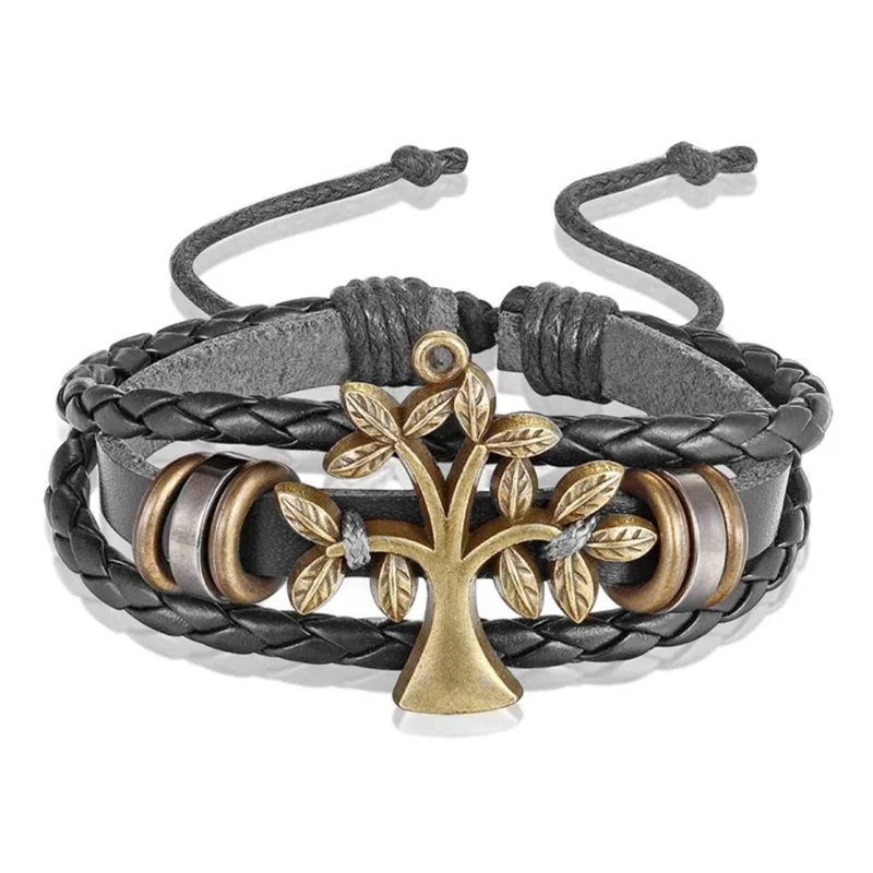 Bracelet Arbre de Vie Cuir