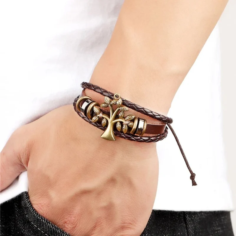 Bracelet Arbre de Vie Cuir