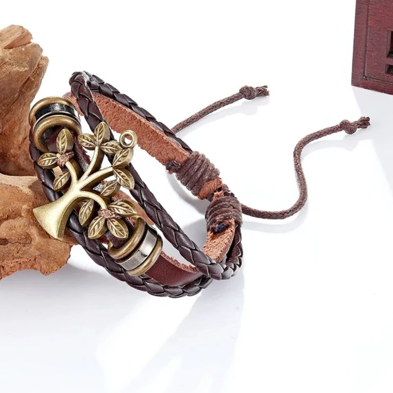 Bracelet Arbre de Vie Cuir